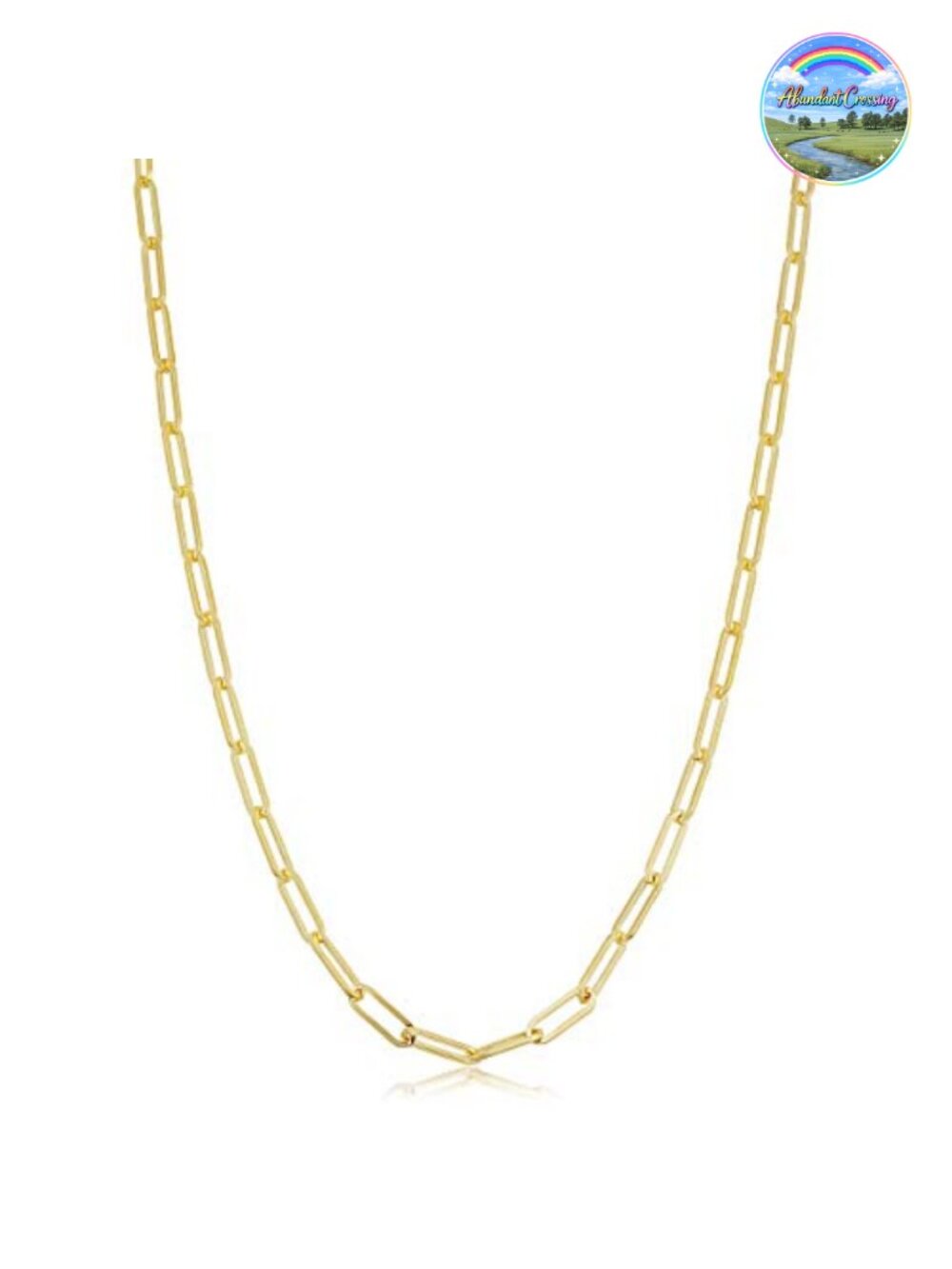 14k Gold-Filled 2.5mm Paperclip Chain Necklace 16in